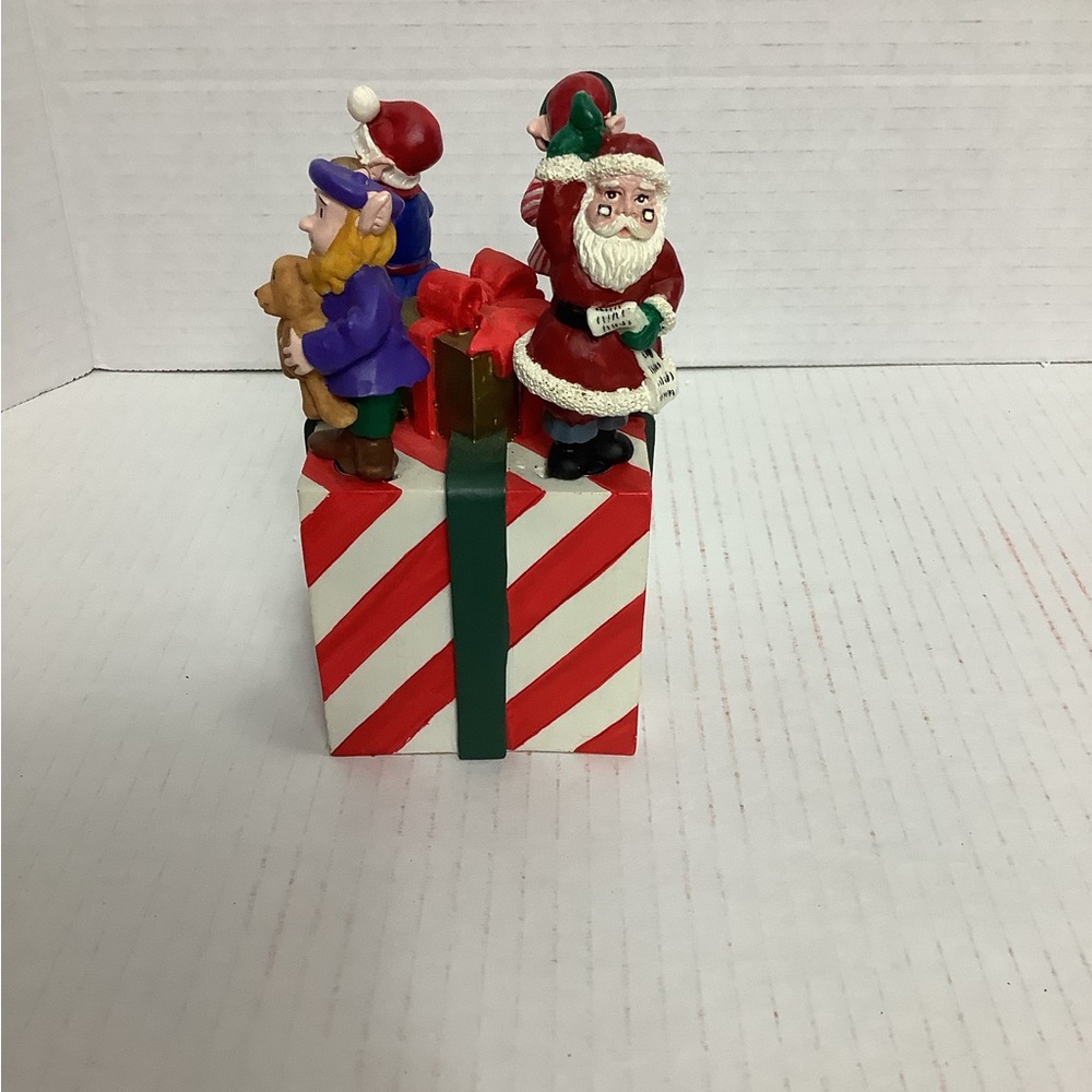 VTG  Hand Painted Resin & Stainless Steel Christmas Spreader Set 1997 May Co.
